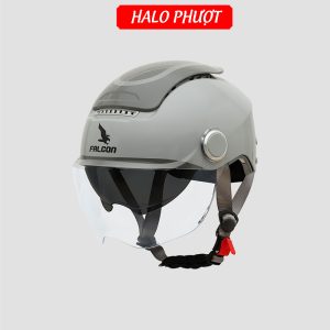 Nón Bảo Hiểm Falcon BEE F14 Xám Xi Măng