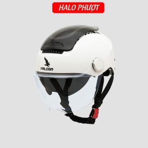 Nón Bảo Hiểm Falcon BEE F14 Trắng Bóng