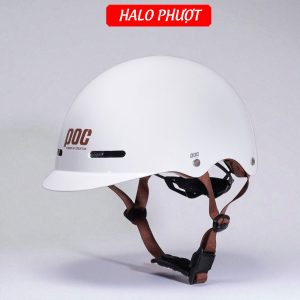 Nón Bảo Hiểm POC P20 Trắng Bóng Chữ Nâu