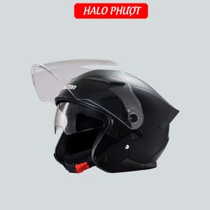 Nón Bảo Hiểm 3/4 2 Kính Falcon F15 Đen Nhám