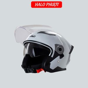 Nón Bảo Hiểm 3/4 2 Kính Falcon F15 Xám Bóng