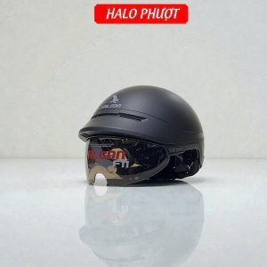 Nón Bảo Hiểm Falcon F11 Đen Nhám Kính Đen