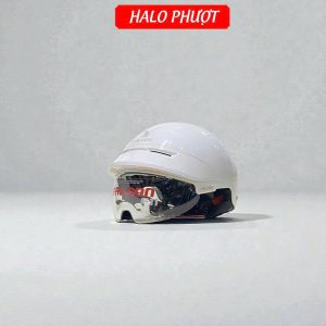 Nón Bảo Hiểm Falcon F11 Trắng Bóng Kính Đổi Màu