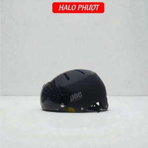 Nón POC P05 Đen Nhám Kính Hít Nam Châm