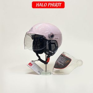 Nón Falcon F17 Hồng Bóng Tặng Kính Dài