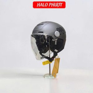 Nón POC P10 Xám Titan Nhám Kính Dài Chuẩn Xe Máy