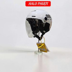 Nón POC P10 Trắng Bóng Kính Dài Chuẩn Xe Máy