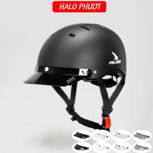 Nón Falcon F08 Đen Nhám Lưỡi Trai Nam Châm