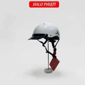 Nón Falcon F08 Trắng Bóng Lưỡi Trai Nam Châm
