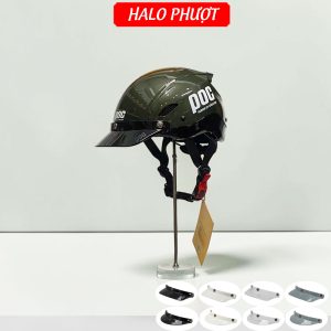 Nón POC P01 V2 Xanh Lưỡi Trai Nam Châm (Tặng Đuôi Gió)