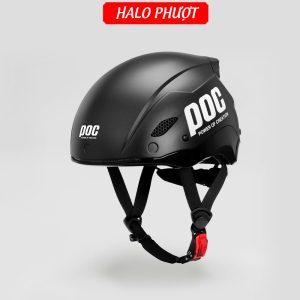 Nón POC P01 V2 Đen Nhám Chuẩn Xe Máy (Tặng Đuôi Gió)