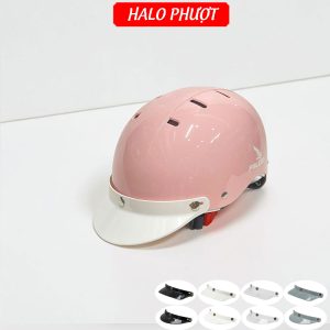 Nón Falcon F08 Hồng Lưỡi Trai Nam Châm