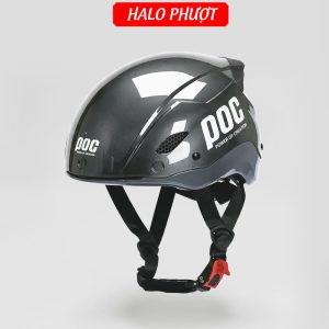 Nón POC P01 V2 Xám Nardo Bóng Chuẩn Xe Máy (Tặng Đuôi Gió)