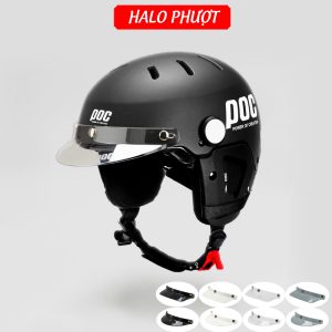 Nón POC P05 V2 Đen Nhám Lưỡi Trai Nam Châm