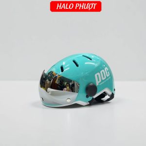 Nón POC P05 V2 Xanh Mint Kính Gương (chuẩn xe máy)